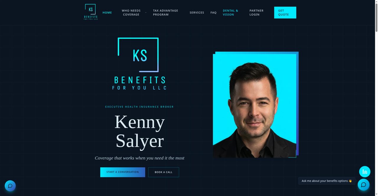 Screenshot of the Benefits for You LLC build