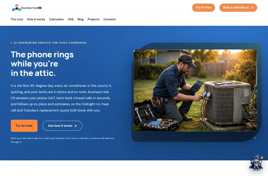 The Trades Pro website design, created for HVAC and home service companies
